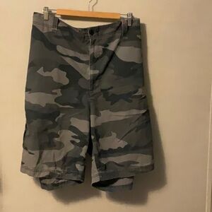 Gray and Black Cargo Shorts Urban Style